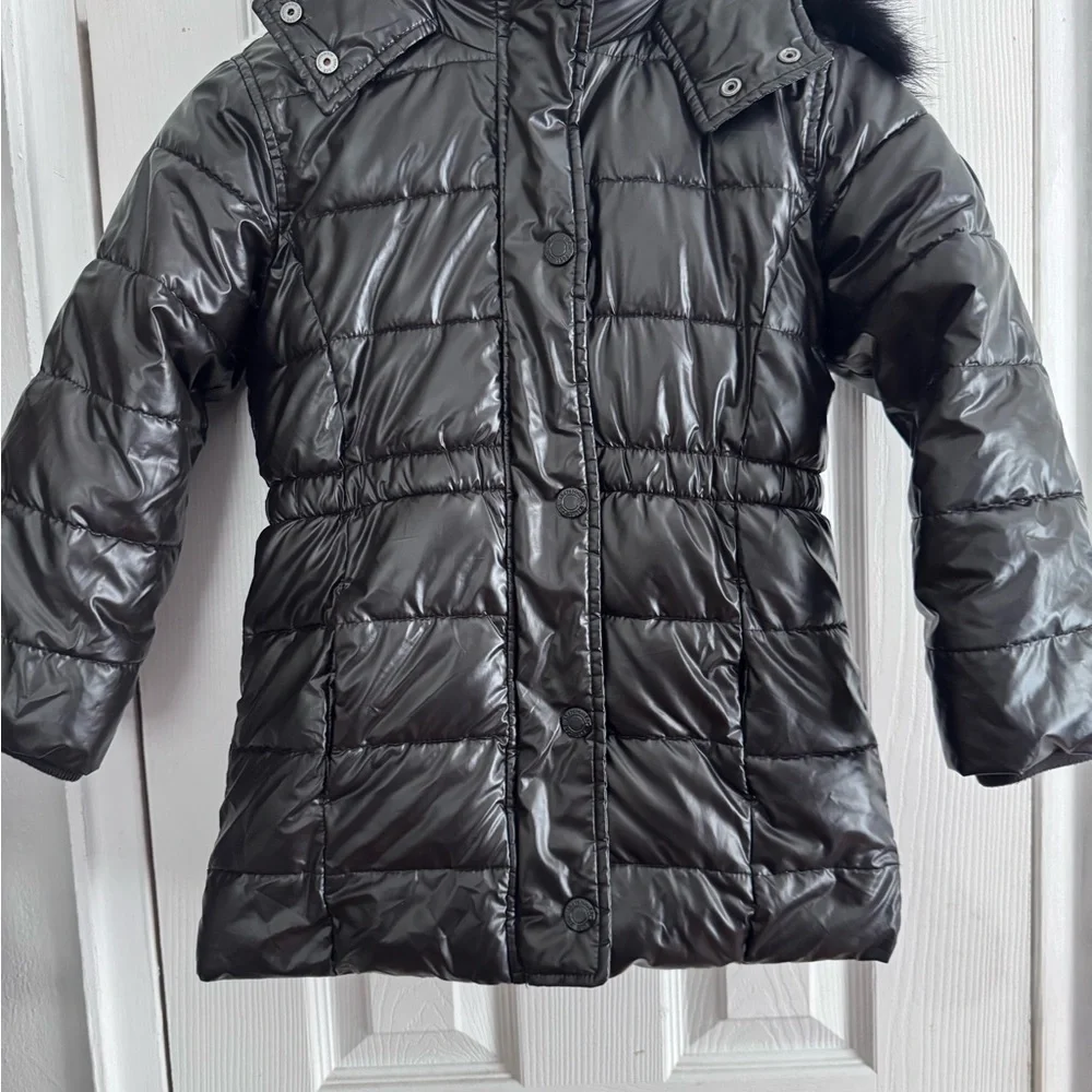 abercrombie kids Black Puffer Coat with Hood